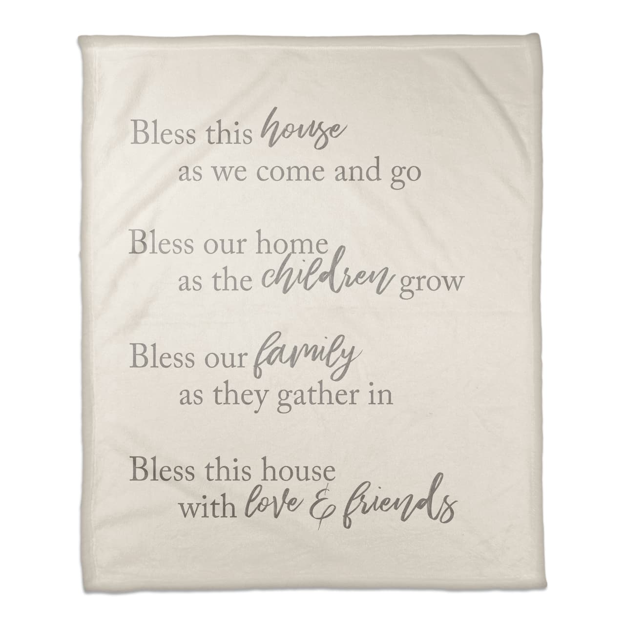 50" x 60" Bless This House Coral Fleece Blanket